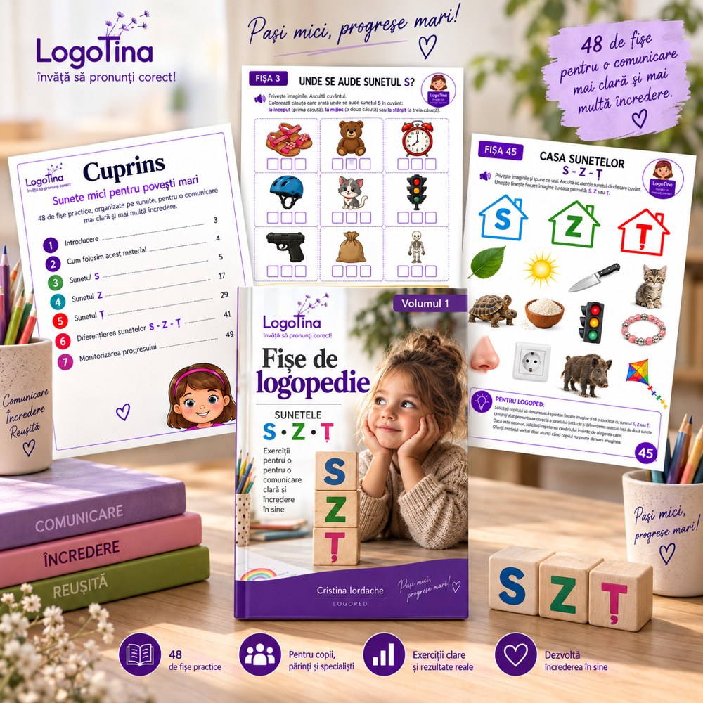 Prezentarea cărții Fișe de logopedie pentru sunetele S, Z și Ț, de Cristina Iordache
